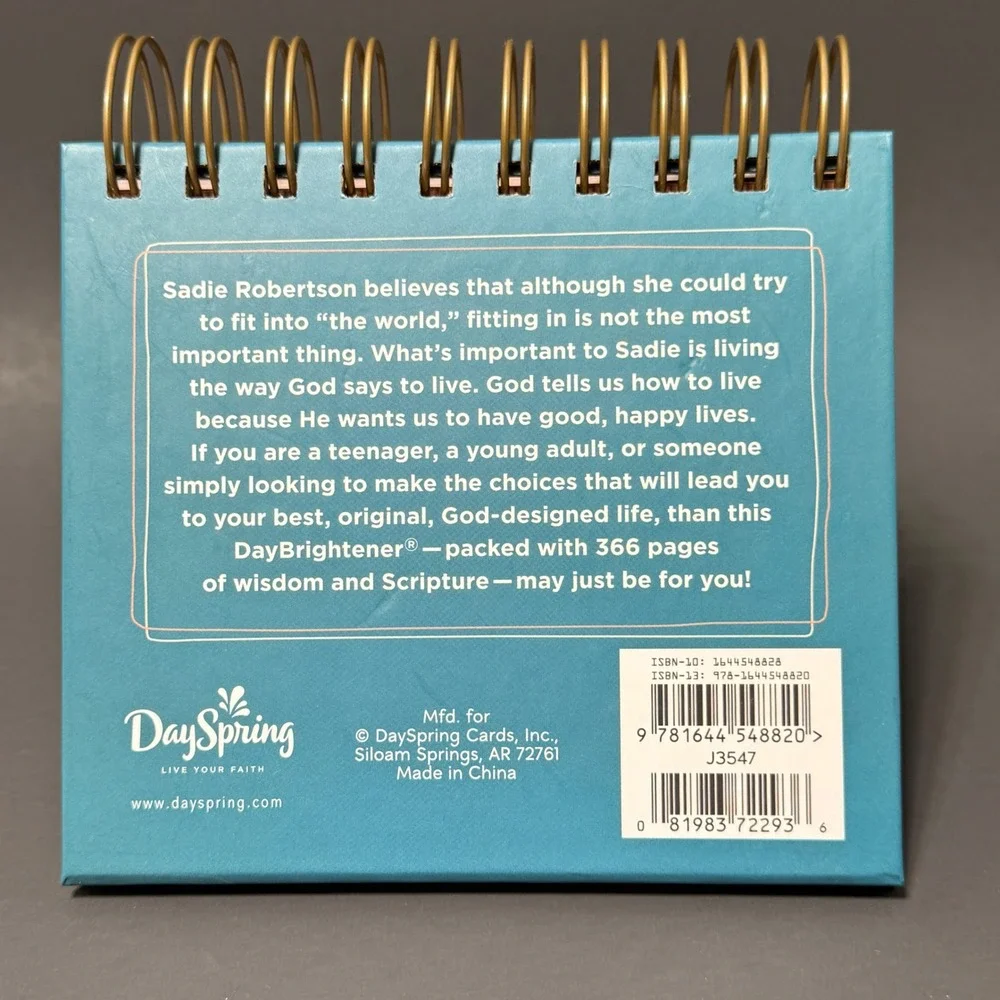 Sadie Robertson Live Original DaySpring DayBrightener Perpetual Calendar J3547 *